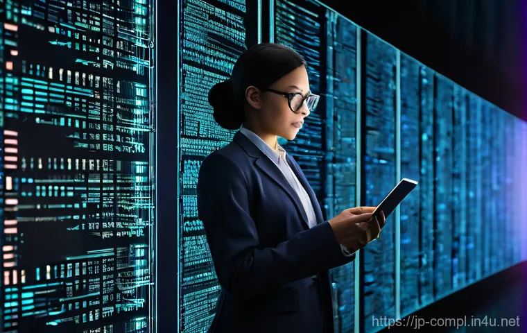 규제준수 전문가 자격 시험 과목 - **Prompt:** A visually striking, high-tech, and futuristic boardroom setting. In the foreground, a d...