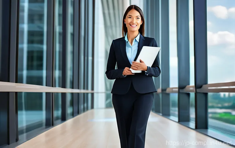 규제준수 전문가 자격 시험 동기 부여 - **Prompt: Navigating Digital Compliance in a Modern Workplace**
    "A diverse team of professionals...